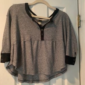 Free People 3/4 Sleeve top